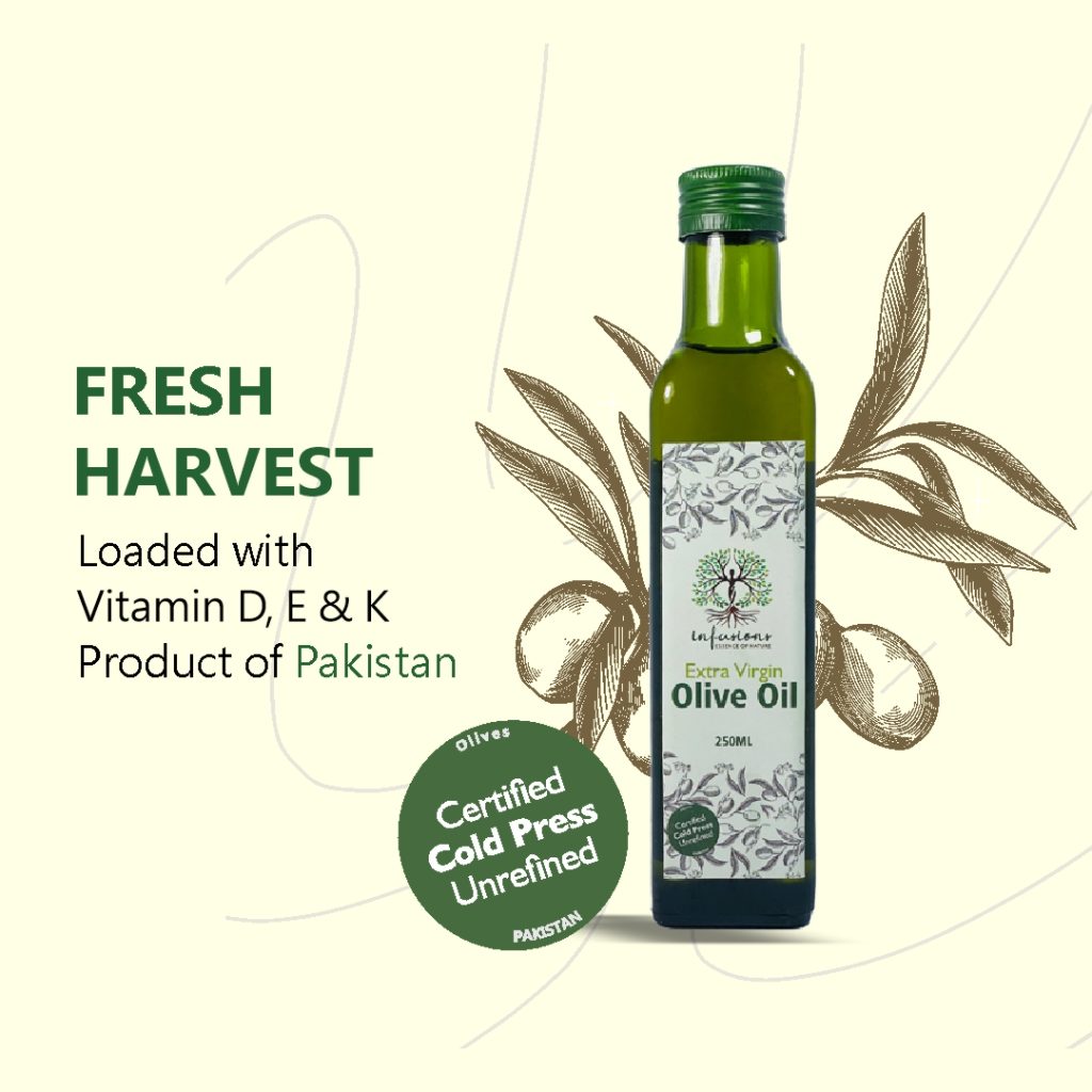 Cold Pressed Unrefined Extra Virgin Olive Oil in Pakistan
