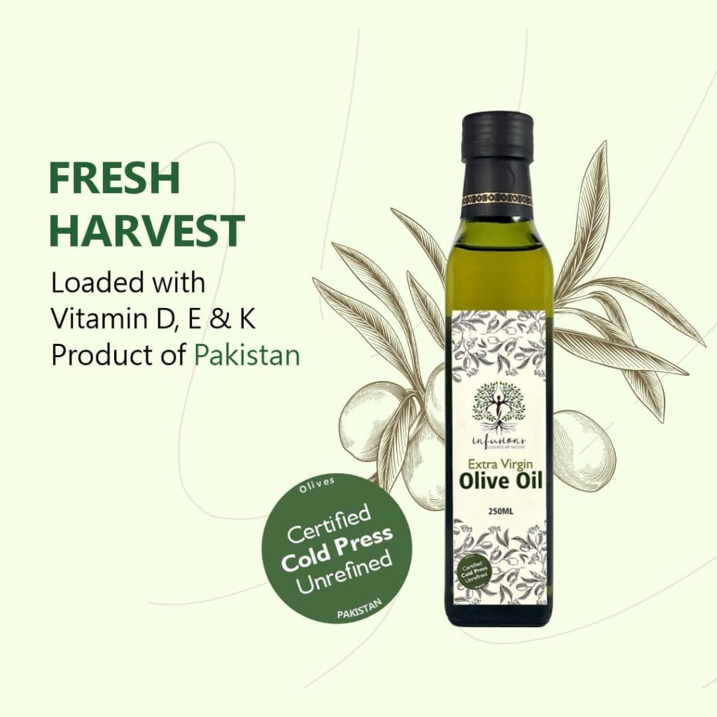 Cold Pressed Unrefined Extra Virgin Olive Oil in Pakistan
